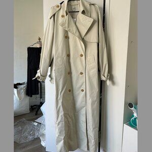 Helsa Studio Ivory Trench Coat Size S (New, never worn)